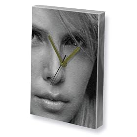 CHARLIZE THERON - Canvas Clock (A5 - Signed by the Artist) #js004