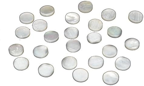 White Mother Of Pearl MOP Inlay Dots 7mm Package of 12