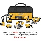 DEWALT DCK550VX  18-Volt XRP Cordless 5-Tool Combo Kit with Vehicle Charger