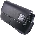 Genuine Blackberry 8900 Javelin Curve Horizontal Leather Holster - Black