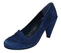 Pumps Rindvelours-Leder marine