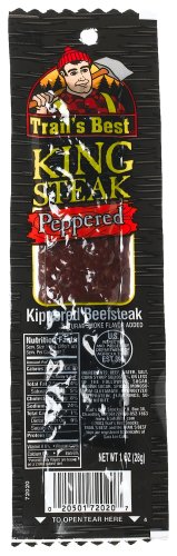 Trail's Best Peppered King Steak Kippered Beef, 1-Ounce Packages (Pack of 24) by Trail's Best