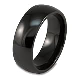 Black Ceramic Ring (8.0 mm) - Sizes 8-13