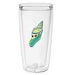 Caribbean Seashell 16 oz Insulated Beverage Tumbler, Clear