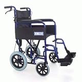Lightweight Transit Folding Wheelchair with Brakes - Free UK Delivery