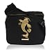 Diaper Dude Faux Suede Koi Diaper Bag - Black