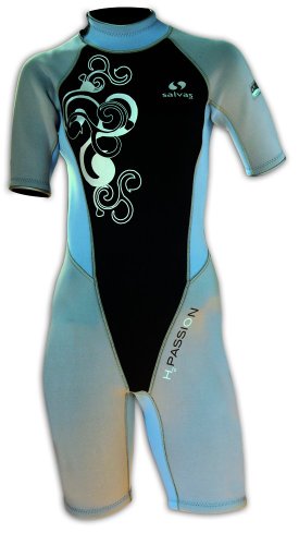 Salvas Damen Shorty Vortex, grey-black-light blue, S, MS0030-S Preisvergleich