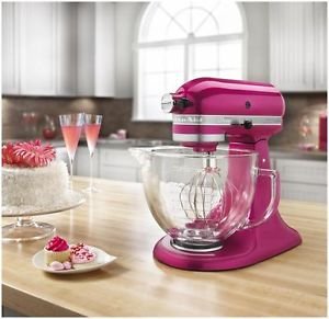 Kitchenaid Raspbery Ice Tilt Artisan Stand Mixer Glass Bowl Ksm155gbri Purple Ne Fast Shipping By Fedex