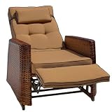 BEST PE Wicker Outdoor Recliner