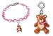 Adorable CHARM IT!© 3d Teddy Bear Charm and Pink Link Bracelet Set (350)