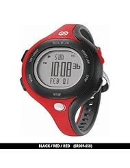 Soleus Womens SR009650 Chicked Grey Digtial Dial with a Black and Red Polyurethane Strap Watch