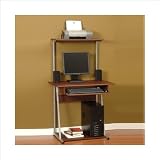 Studio RTA Cosmo Wood Computer Desk in Silver and Cherry