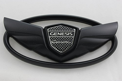 2010 2011 2012 2013 2014 2015 1pc Genesis Matt Plain Black Wing Logo Badge Emblem Trunk Grille Lid Tail Gate Kdm