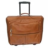 IMAGE OF Piel Garment Bag on Wheels (Saddle)