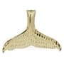Whale Tail Pendant in 14K Yellow Gold