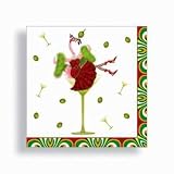 TiKi Tropical Pink Flamingo Tini Beverage Napkins