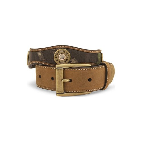 Nocona Boys' Mossy Oak 12-Gauge Leather Belt