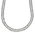 18k White Gold 3-Prong Diamond Opera Necklace (73.55 cttw, E-F Color, SI1-2 Clarity), 34