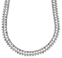 18k White Gold 3-prong Diamond Opera Necklace (78.44 cttw, E-F Color, SI1-SI2 Clarity), 34"