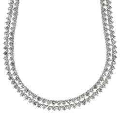 18k White Gold 3-prong Diamond Opera Necklace (78.44 cttw, E-F Color, SI1-SI2 Clarity), 34"