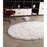 Longwool Sheepskin Ivory Rug Oval 4' x 6'