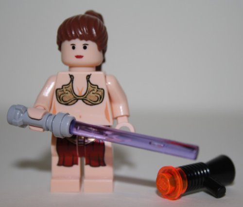 Lego Star Wars - Prinzessin Leia mit Lila Laserschwert und schwarzem Blaster