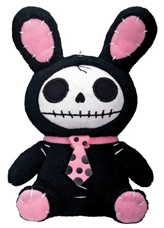 Black Bun-Bun Furry Bones Small Plush (H: 6.25
