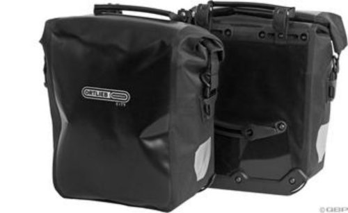 Ortlieb Front-Roller City Front Pannier: Pair; Black On Sale