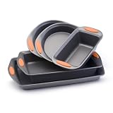 Buy bakeware sets for Cheap bakeware sets Rachael Ray Oven Lovin Non Stick 5 Piece Bakeware Set Orange Kitchen bakeware sets