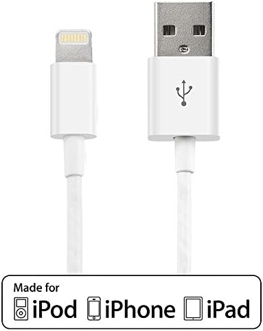 [Apple MFi Certified] 8 Pin Lightning to USB Cable Charger 3.3ft / 1m Sync and Charge for iPhone 6 6Plus 5s 5c 5, iPad Air Air2 mini mini2 mini3, iPad 4th gen, iPod touch 5th gen, and iPod nano 7th gen (White)