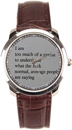 GoldenVenus You'Re A Genius Affirmation Watch