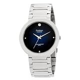 Armitron Mens Diamond Accented Silver-Tone Blue Dial Dress Watch #204470DBSV