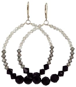 Infinity Black Tie Earrings