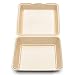 Enviroware GFHC9-200W 9-Inch Hinged Biodegradable Wheat Color 1 Compartment Container 100-Pack (Case of 2)