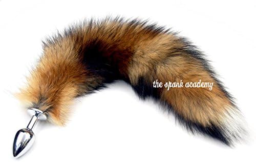 13"- 15" Real Red Fox Tail with Stainless Steel Plug!