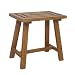 Elite Home Fashions Tiki Collection Rubber and Teak Stool, Natural