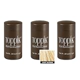 3X Toppik All Natural Organic Keratin Protein Fibers Hair Thickening System Instantly Conceals Thinning Hair & Baldness! Travel .09 oz Container In 
