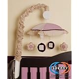 GEENNY Musical Mobile For Boutique Baby Girl Artist 13 PCS Crib Bedding Set