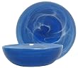 Colorful Art Glass Cobalt Blue Veggie Bowl 9 1/4"D, 2 3/4"H