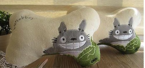 FINEX Totoro Seat Head Seat Neck Rest Cushion With Headrest Strap -Set of 2- (Almond)