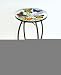 Evergreen 2GM224 Round Glass-Top Side Table, Butterflies, 22-Inches Tall x 12...