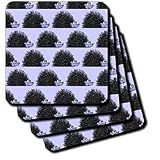 Janna Salak Designs Small Pets - Cute Hedgehog Print Blue - Coasters