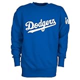 Los Angeles Dodgers Crewneck Tackle Twill Fleece by Majestic Athletic