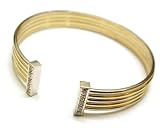 Diamond Cuff Bracelet, 18k Two Tone Gold, CTW 0.40