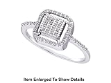 Stunning 10k. Solid Gold 1/7 ct. Genuine Diamond Ring