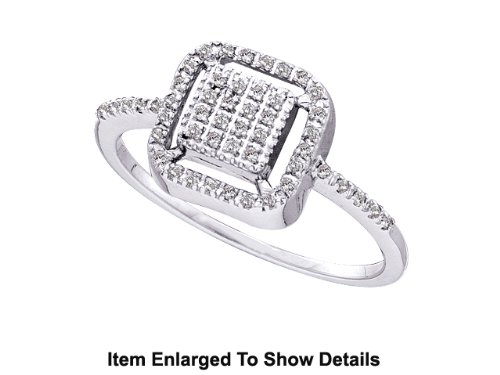 Stunning 10k. Solid Gold 1/7 ct. Genuine Diamond Ring