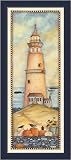 Fall Lighthouse by Lynne Andrews Folk Coastal Wall Art Print Framed Décor