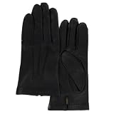 Isotoner - Gants homme - Gants cuir agneau métis doublés soie - Noir - 7.5