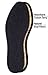 Pedag 2806 Washable Deo-Fresh Insoles with Natural Cotton Terry and Sisal Fibers, Black, Women's 6