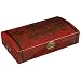 Handcrafted Portable 6-Bottle Wine Case With Hand-Painted Imperial Courtyard Scene